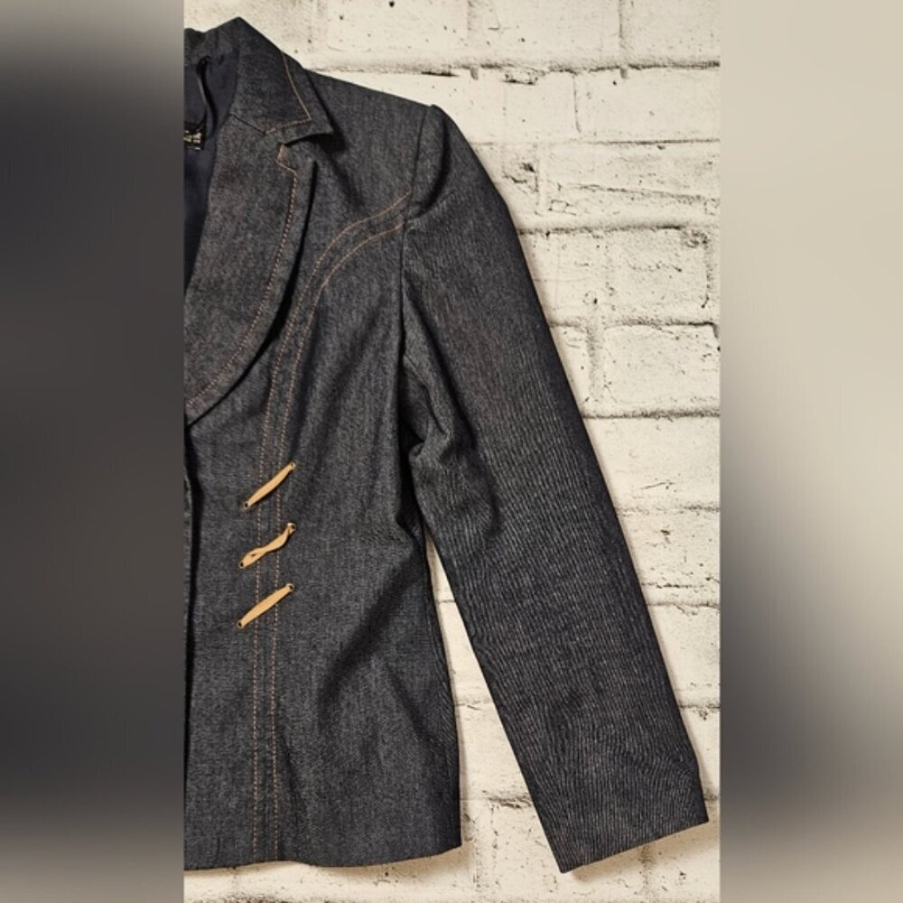 90's Vintage Edward'os Denim Blazer - Picture 6 of 12